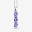1.11 Carat Genuine Tanzanite & Diamond Pendant in Sterling Silver