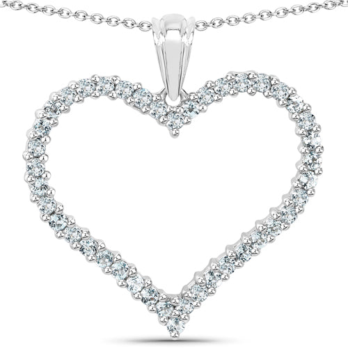 Pendentif en argent sterling de 2,10 carats en topaze bleue véritable