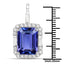 Pendentif en Tanzanite et Diamant de 9,02 Carats en Or Blanc 18K