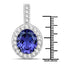 Pendentif en or blanc 18K avec tanzanite et diamants de 10,15 carats