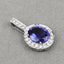 Pendentif en or blanc 18K avec tanzanite et diamants de 10,15 carats