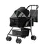 Poussette pour chien 2 en 1 pliable avec transporteur amovible