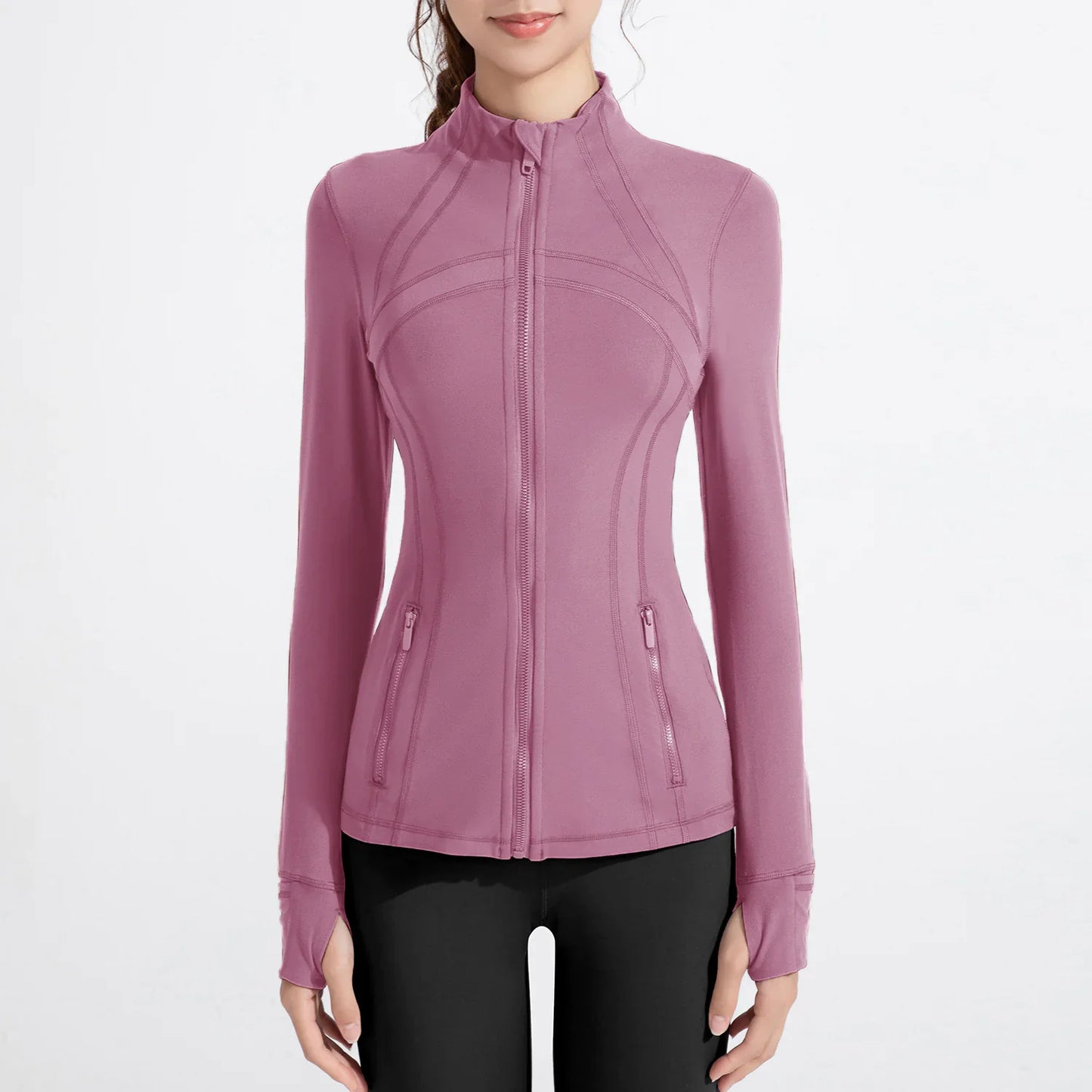 Veste de course sportive à col montant pour femmes