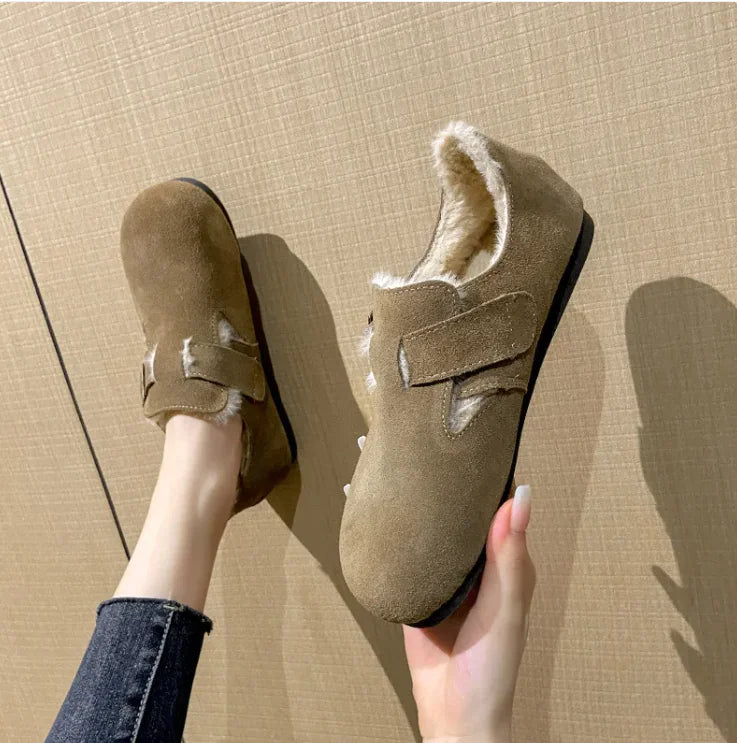 Zapatos de Invierno de Cuero Plush Chic