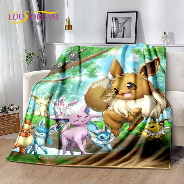 Couverture en Peluche Douce Pokemon - Confort Chaleureux et Vibrant