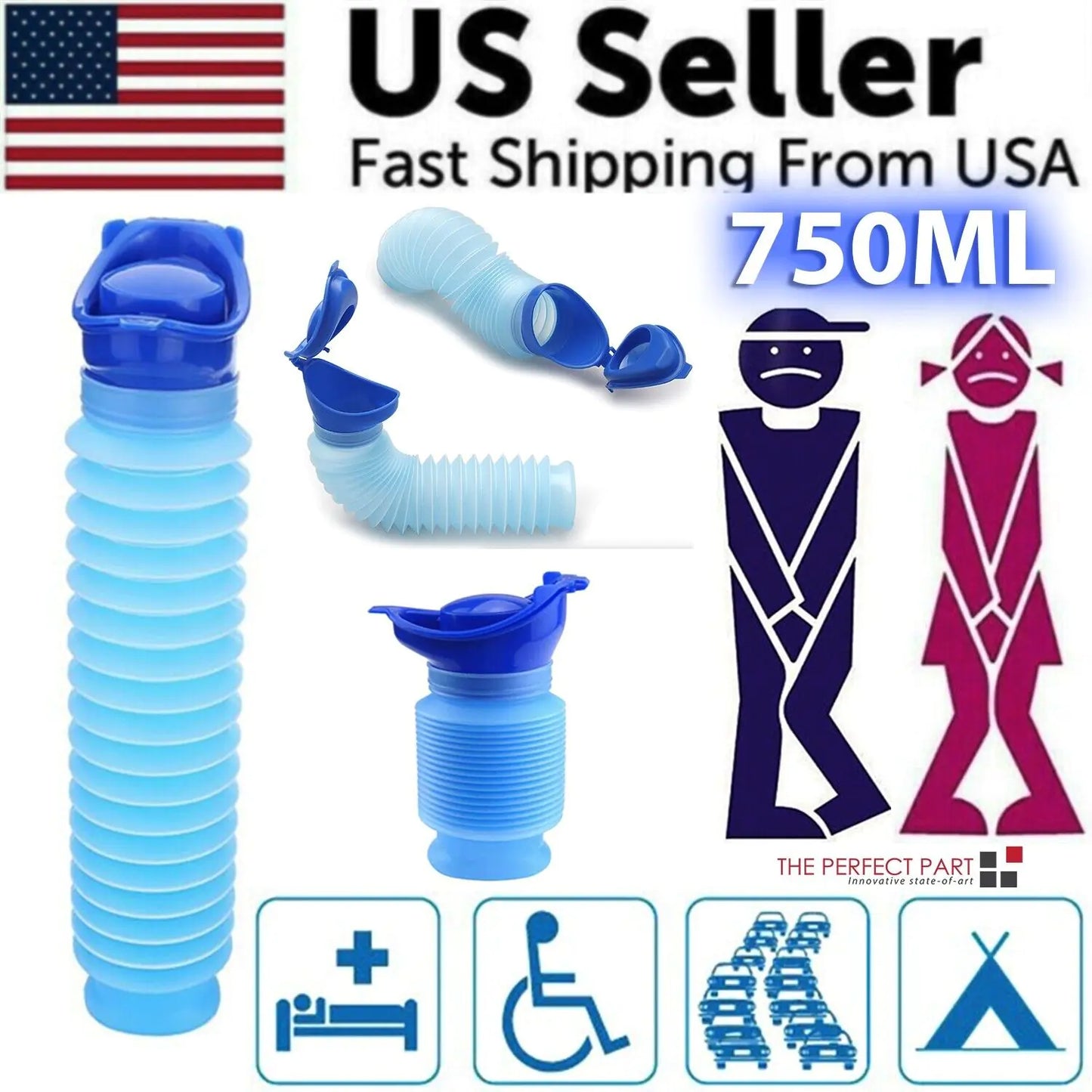 Portable Urinal Bottle for Travel and Camping