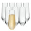 Juego de 8 Copas de Champán Sin Tallo GLING - 9.4 oz Copas de Cristal