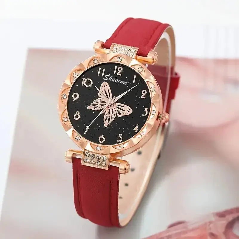 Luxury Rhinestone Butterfly Jewelry Set