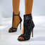 Elegant Crystal High Heels for Women