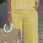 Femke Elegant Summer Set: Sleeveless Top & Wide Leg Pants
