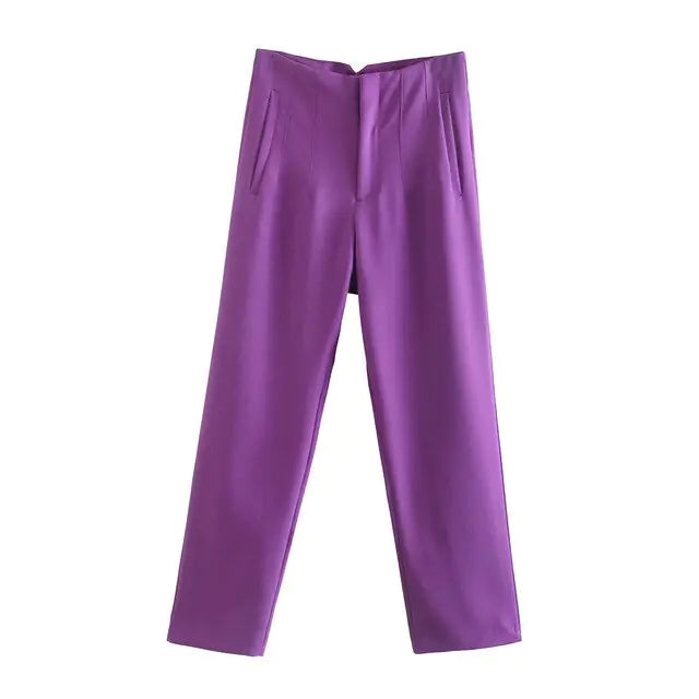 Pantalons Droits Chic pour Femme de Bureau