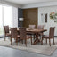 Mesa de Comedor de Madera de Caucho de Estilo Moderno de Mediados de Siglo para 6-8 Personas