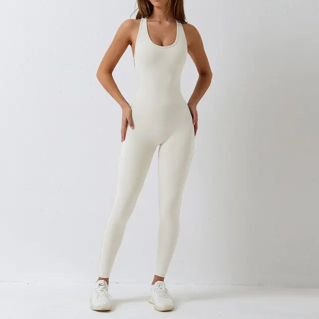 Premium One-Piece Yoga Jumpsuit Set