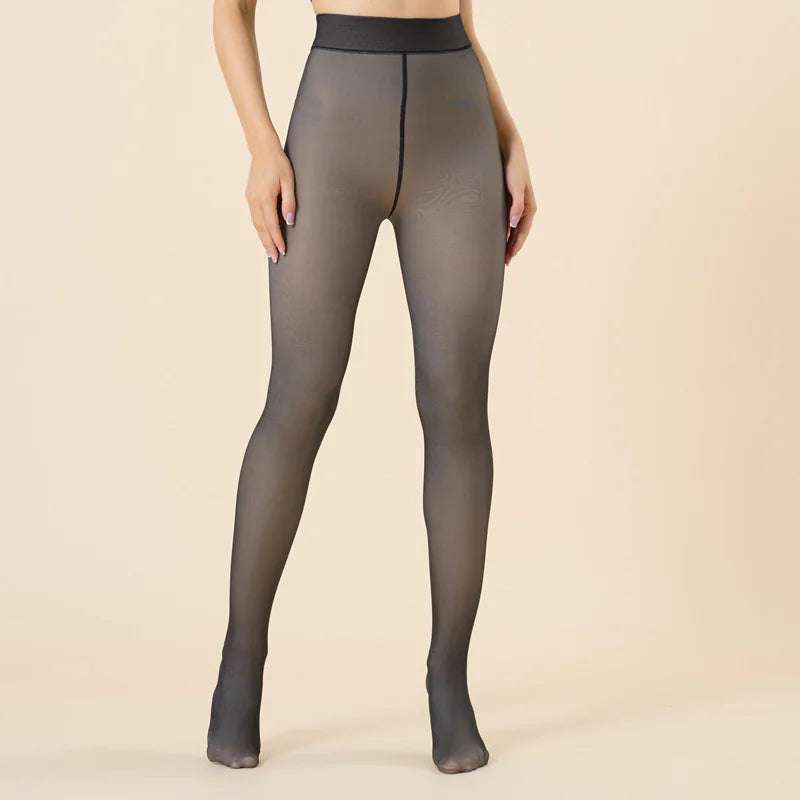Collants transparents pour femmes avec design à une ligne à l'entrejambe