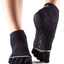 Calcetines ToeSox Grip para Pilates y Barre – Antideslizantes, Tobillo, Dedo Completo, Pequeño, Negr
