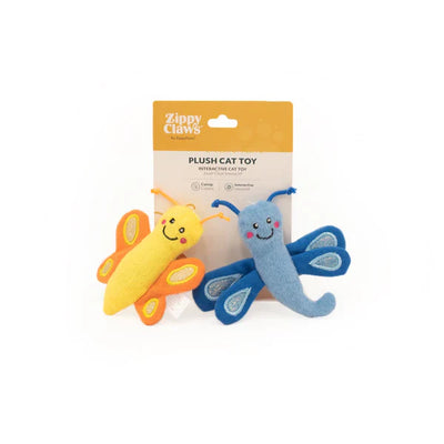ZippyClaws NomNomz® - Butterfly and Dragonfly Plush Toys