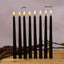 Pack of 6 Black LED Flameless Taper Candles