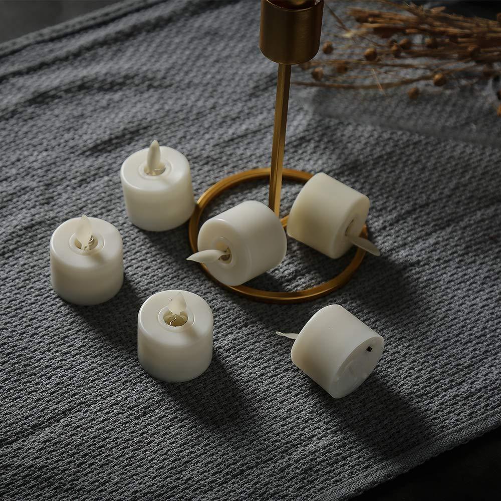 Set of 6 or 12 Realistic Flameless LED Tea Light Candles - Safe, Bright, and Perfect for Any Occasion - Korvel