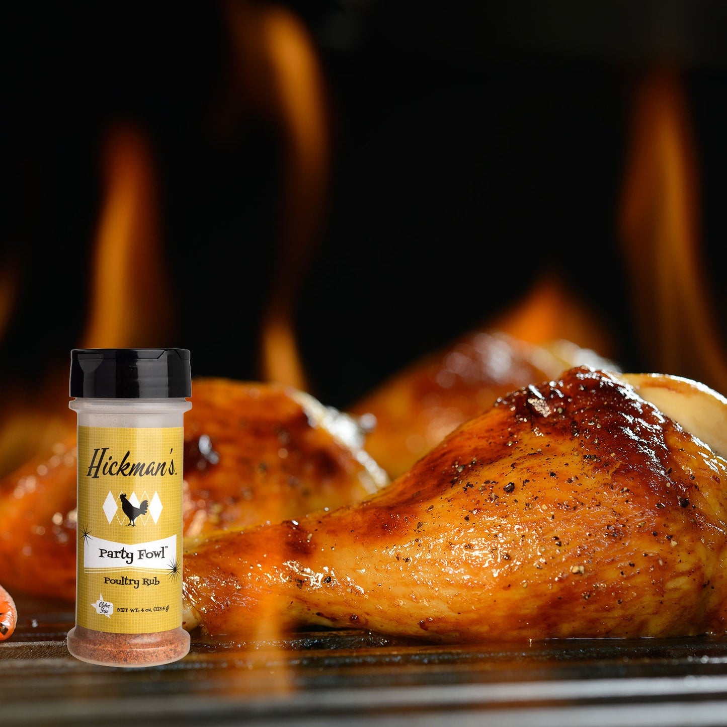 Mélange d'épices pour poulet Party Fowl de Hickman | Paquet de 4