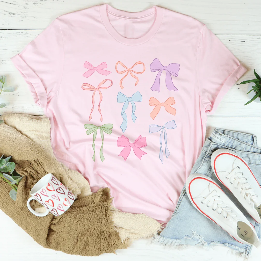 Camiseta con lazos pastel