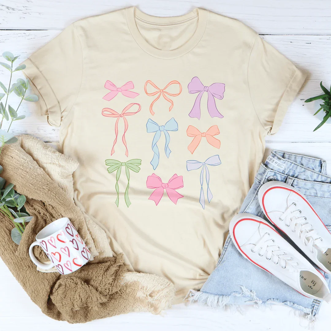 Camiseta con lazos pastel