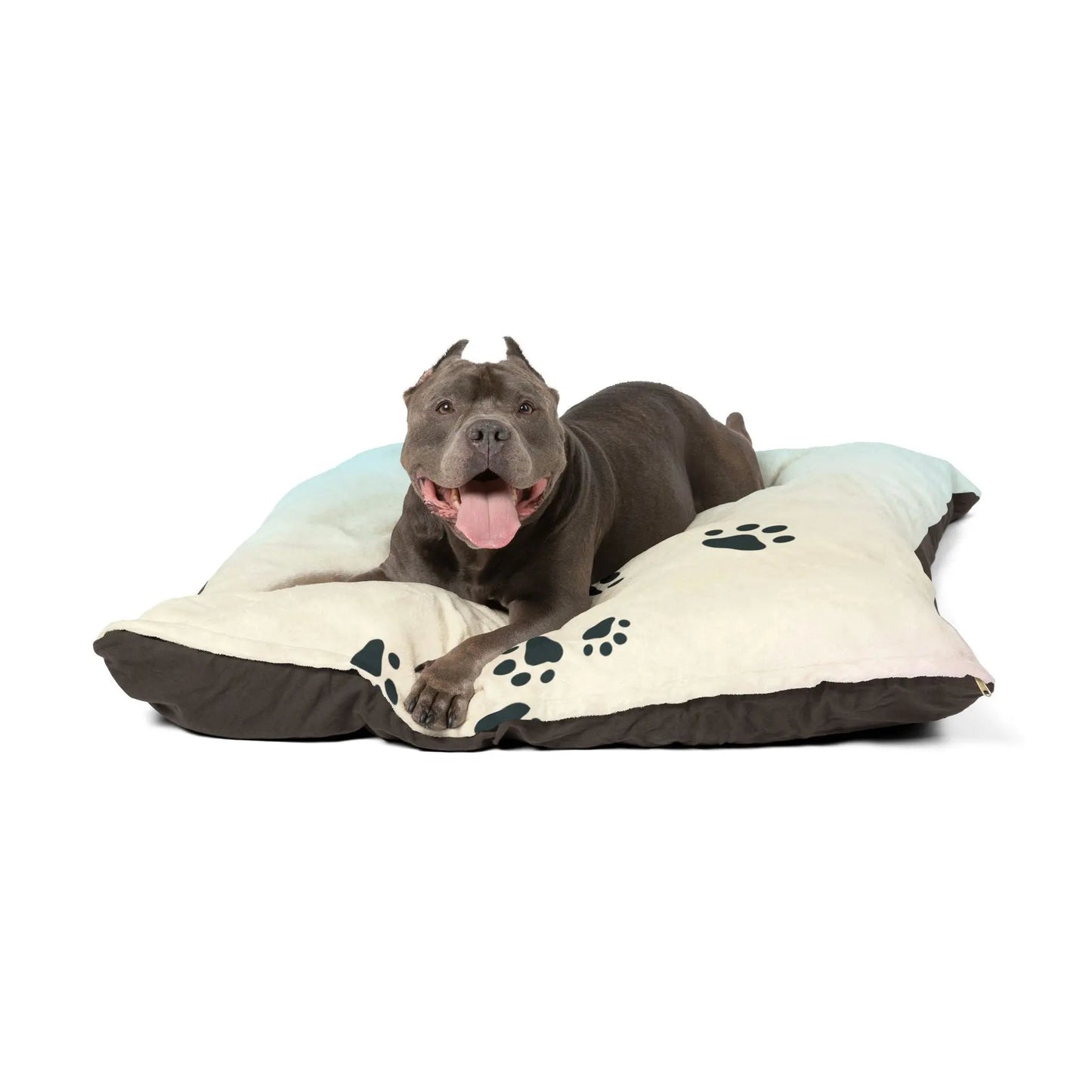 Lit pour animaux à empreintes de pattes pastel | Lit confortable pour chiens et chats