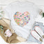 Patch Work Floral Heart T-Shirt