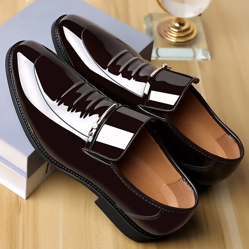 Mocasines de Cuero Patente de Lujo para Hombre