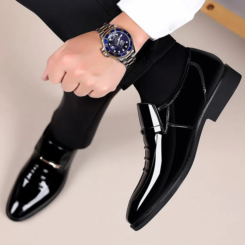 Mocasines de Cuero Patente de Lujo para Hombre