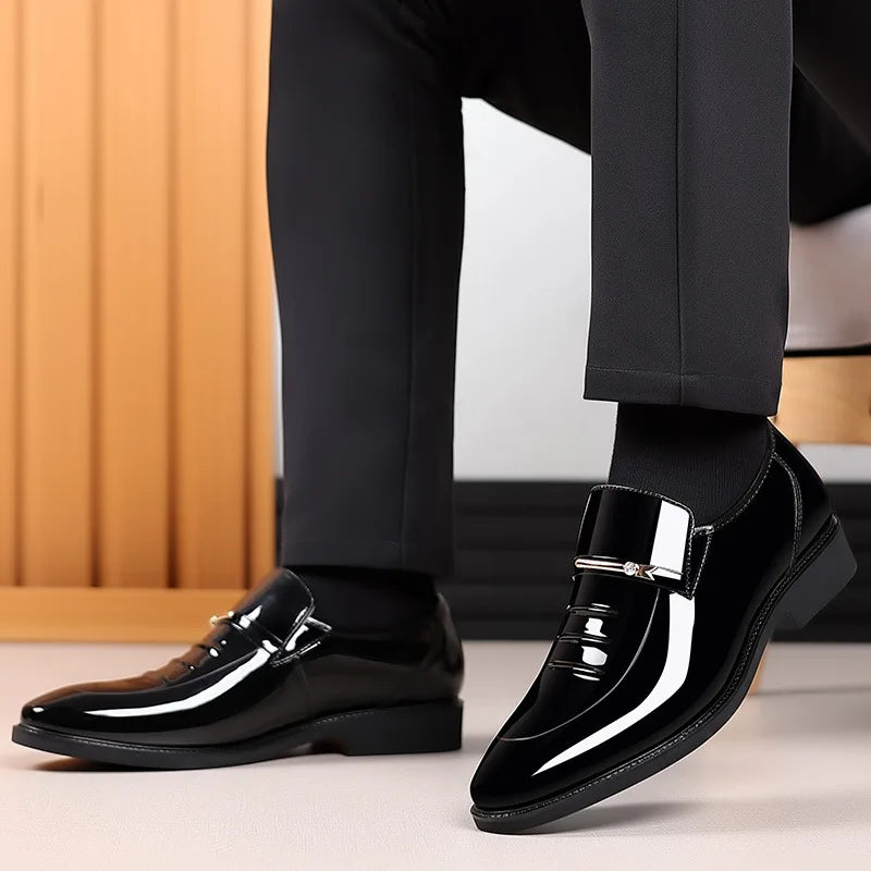 Mocasines de Cuero Patente de Lujo para Hombre