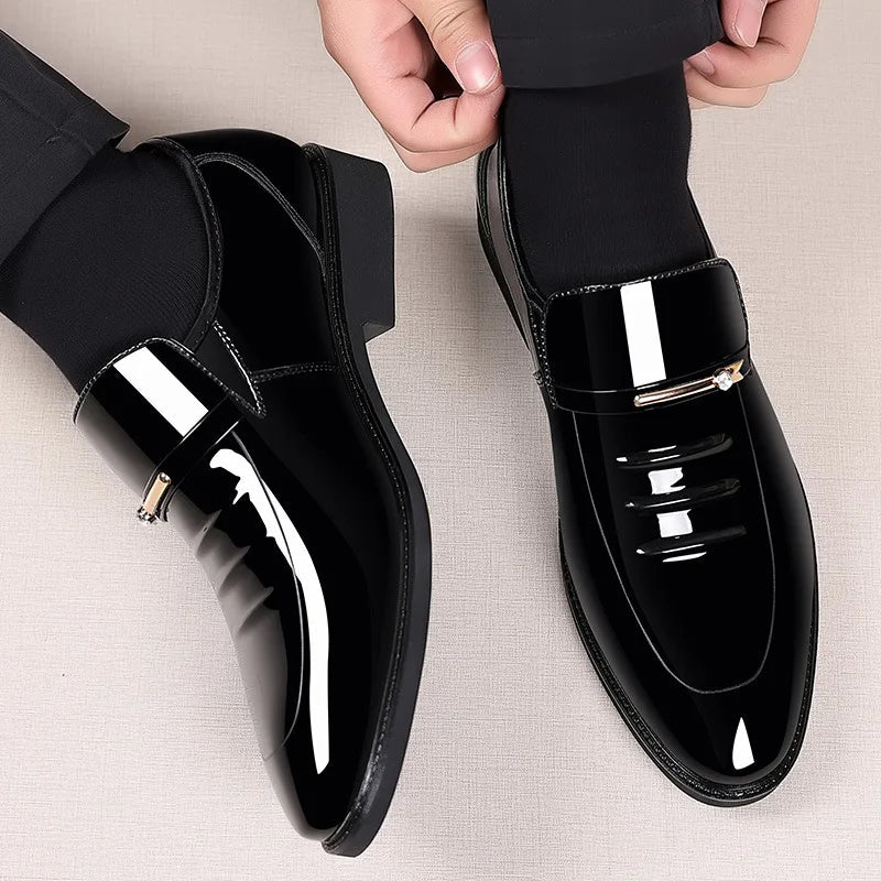 Mocasines de Cuero Patente de Lujo para Hombre