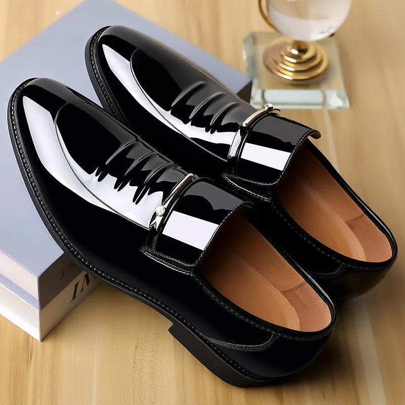 Mocasines de Cuero Patente de Lujo para Hombre