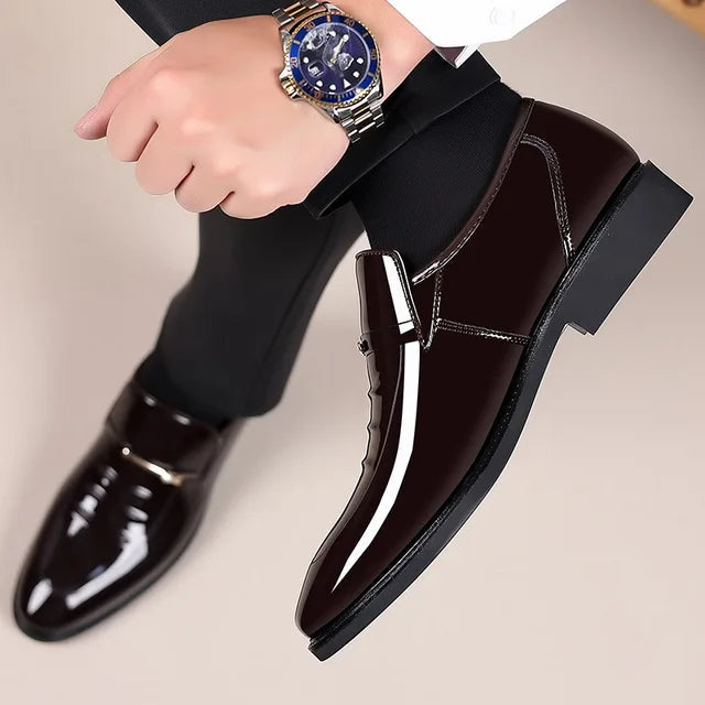 Mocasines de Cuero Patente de Lujo para Hombre