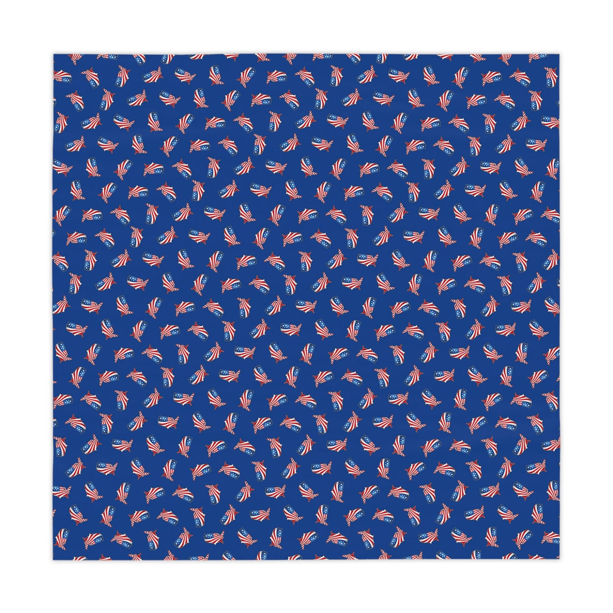 Mantel de mesa con mapa patriótico de EE. UU. – Diseño en rojo, blanco y azul