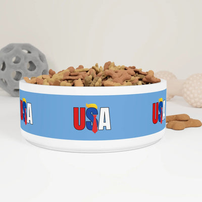 USA Themed Pet Bowl - Ideal for Dog and Cat Enthusiasts! - Korvel