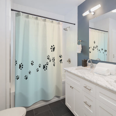 Paw Print Shower Curtain - Perfect for Pet Lovers