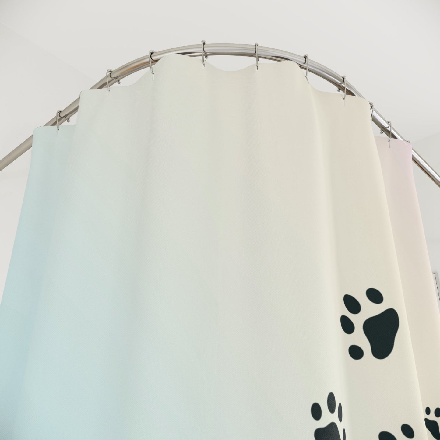 Cortina de Ducha con Huellas de Patas - Perfecta para Amantes de las Mascotas