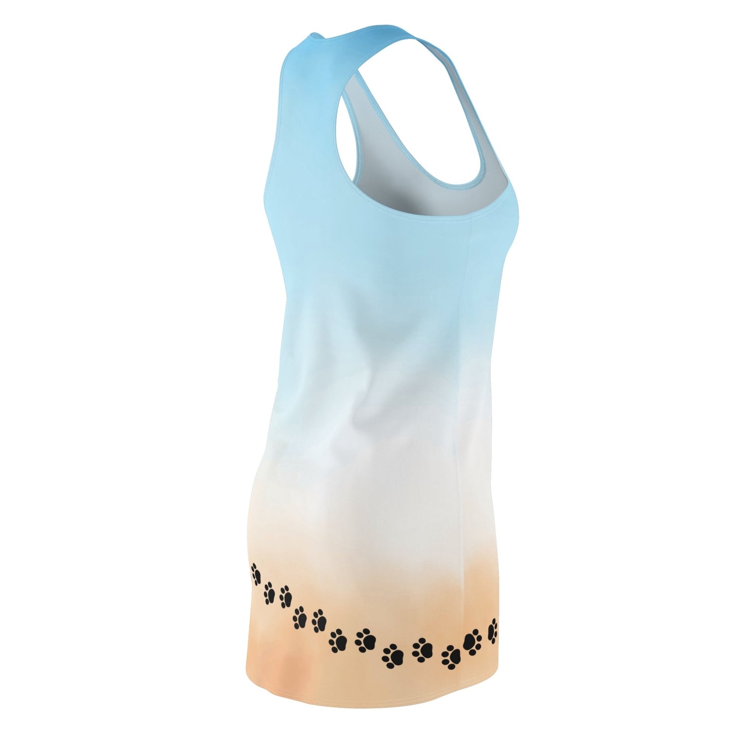 Vestido sin mangas con estampado de patas de perro para mujeres - Perfecto para amantes de los gatos
