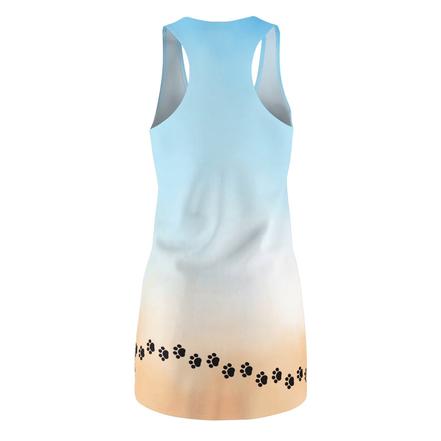 Vestido sin mangas con estampado de patas de perro para mujeres - Perfecto para amantes de los gatos