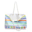 Paw Prints on Stripes Weekender Bag
