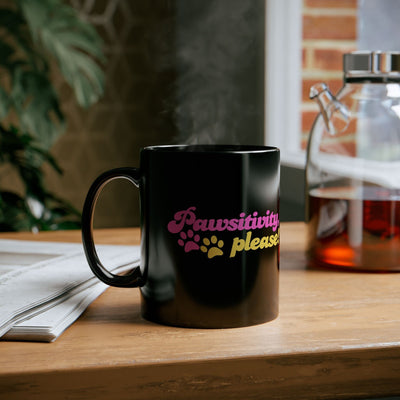 Pawsitivity Mug | Black Coffee Cup for Dog Lovers