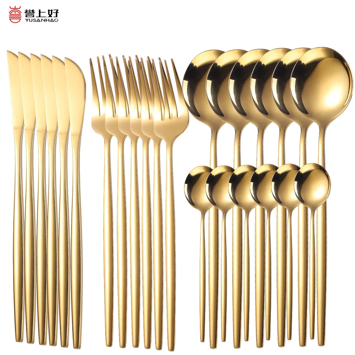24 Pieces Luxury Cutlery Set for Elegant Dining