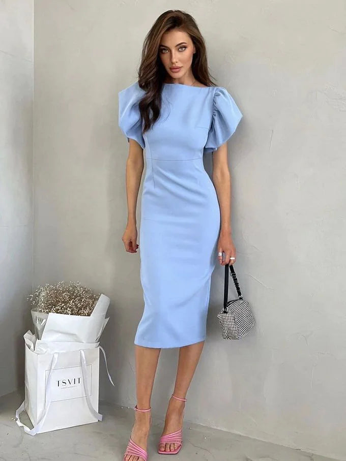 Vestido Sheath Elegante de Cintura Alta para Mujeres