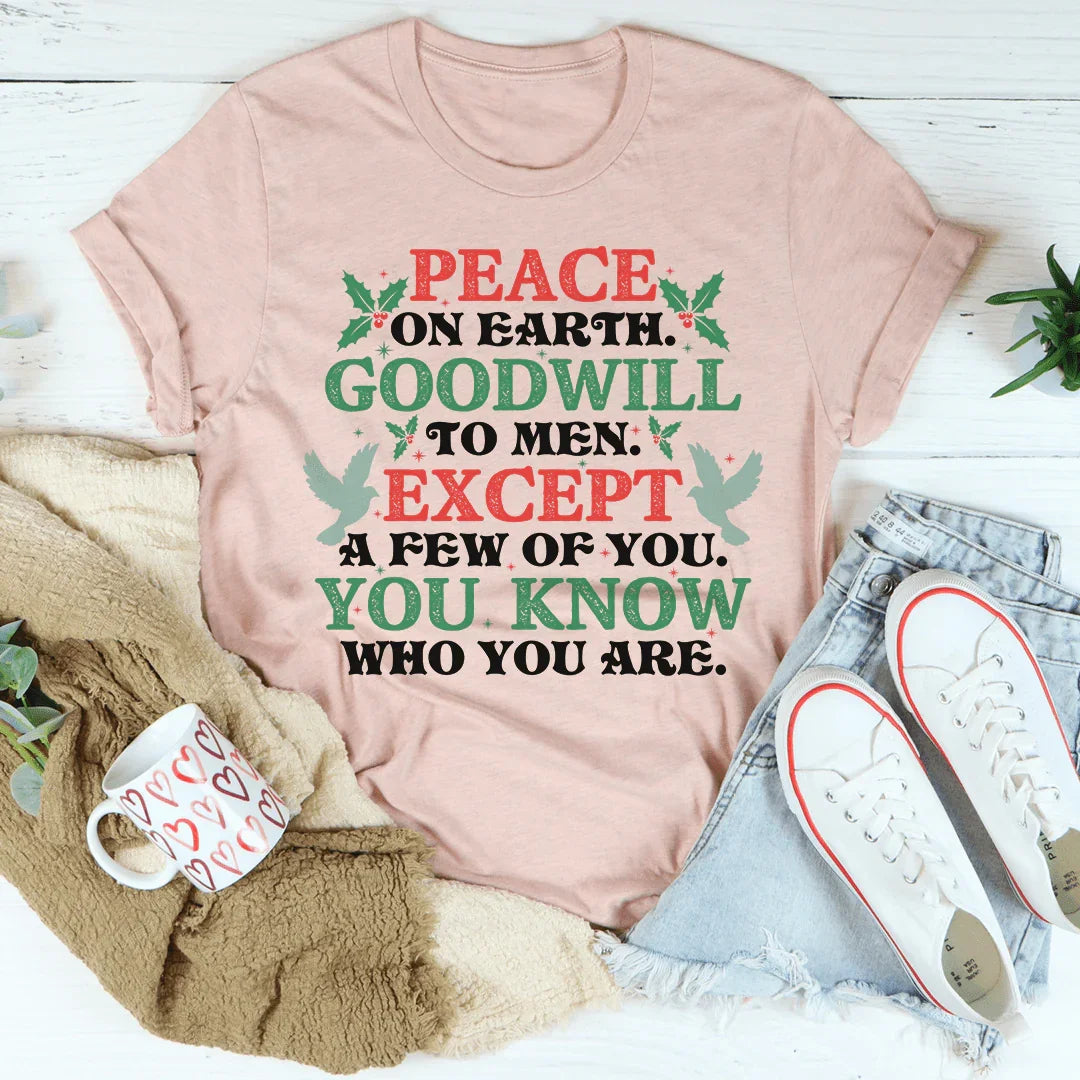 Camiseta Paz en la Tierra Buena Voluntad para los Hombres