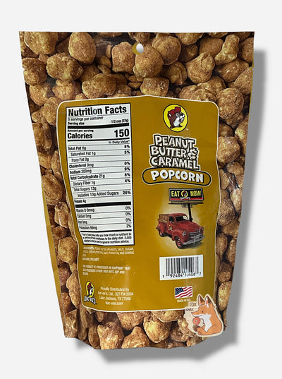 Palomitas de Maíz con Mantequilla de Maní y Caramelo de Buc-ee's