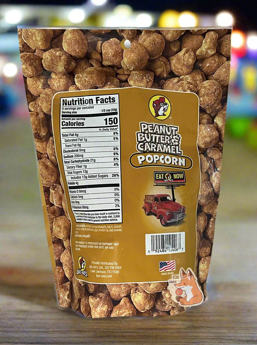 Palomitas de Maíz con Mantequilla de Maní y Caramelo de Buc-ee's