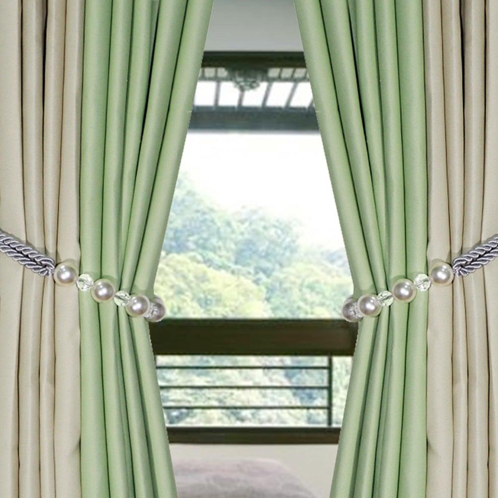 Corbata de Cortina de Perlas Elegante para Decoración del Hogar con Estilo