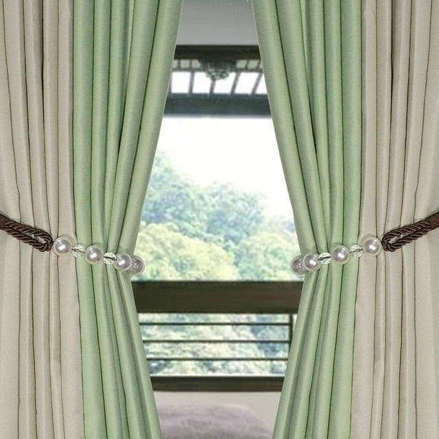 Corbata de Cortina de Perlas Elegante para Decoración del Hogar con Estilo