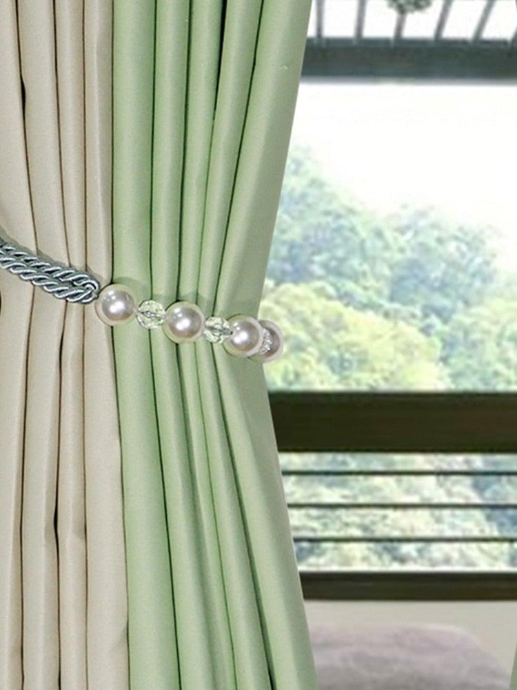Corbata de Cortina de Perlas Elegante para Decoración del Hogar con Estilo