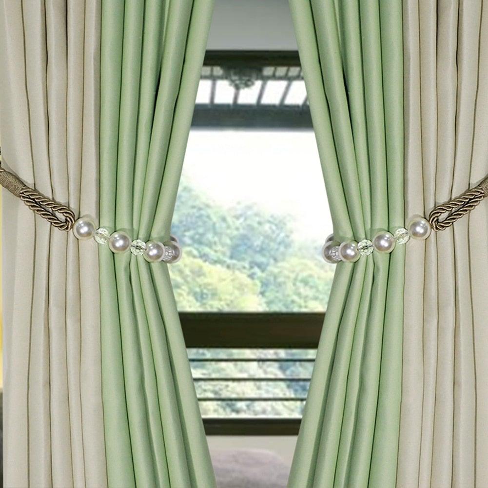 Corbata de Cortina de Perlas Elegante para Decoración del Hogar con Estilo